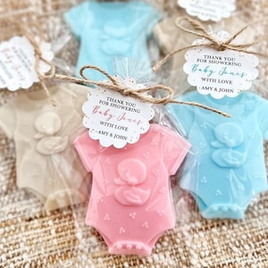 Cute Soap Favors - Baby Shower Bulk Guest Thank You Gifts, Girl Boy Gender Reveal, Babyshower Decor First Birthday Party Oh Baby in Bloom