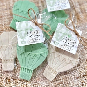 Hot Air Balloon Soap Favors - Baby Shower Decorations, Up and Away Birthday Gift for Guests in Bulk, Girl Boy Gender Neutral Reveal Party