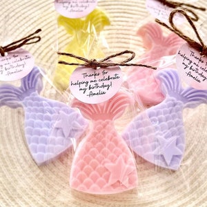 Mermaid Soap Favors - Mermaid Birthday Decorations, Mermaid Party Baby Shower Decor Girl Under the Sea, Mermaid Tail Ocean Beach Themed Gift