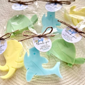 Under the Sea Soap Favors - Ocean Baby Shower, Decoraciones de fiesta náutica, Tiburón Tortuga Pulpo Temática Niño Cumpleaños Regalo Mar Criatura Animal