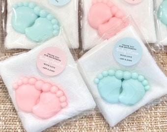 Soap Favors with Towels Included - Baby Shower Gift for Guests in Bulk, Girl Boy Decoration Party in Bulk Oh Theme Decor Babyshower Sprinkle
