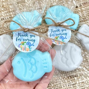 Fish Soap Favors - Ocean Baby Shower Under the Sea Favor Nautical Themed Decorations Baby Boy Girl Kids Birthday Gift Sea Creature Animal