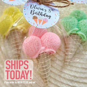 Ice Cream Shaped SOAP Favors - Mini Summer Birthday Party Decoration Ice Cream Pool Party Favors Girl Kids Birthday Beach Party Gift Guest