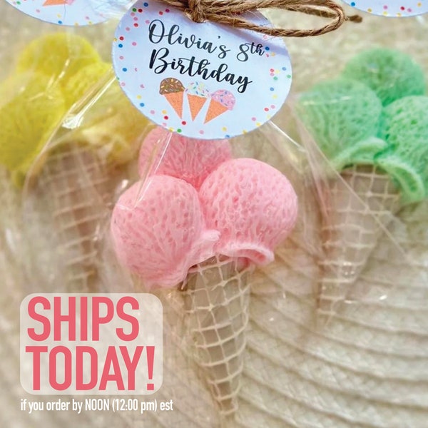 Ice Cream Shaped SOAP Favors - Mini Summer Birthday Party Decoration Ice Cream Pool Party Favors Girl Kids Birthday Beach Party Gift Guest