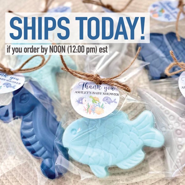 Ocean Themed Soap Favors - Under the Sea Baby Shower Favor Nautical Decoration Baby Boy Birthday Gift Sea Creature Animal Fish Star Seahorse