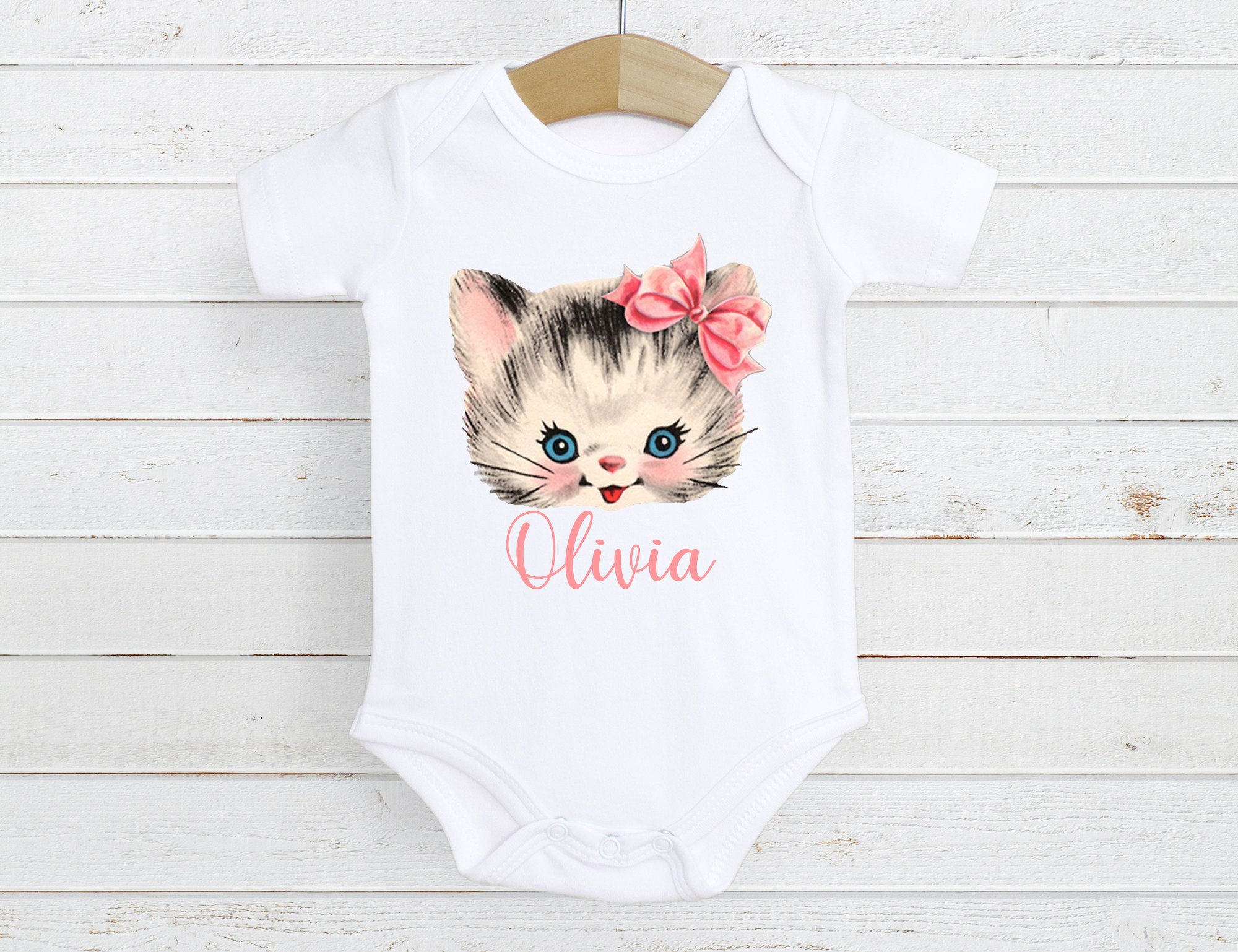 Cat Onesie Cat Baby Outfit Kitten Baby Onesie Cat Shirt Etsy