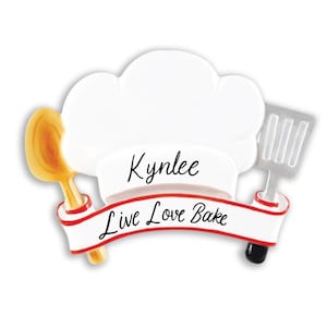 Chef Christmas Ornament - Personalized Chef Ornament Foodie Christmas Gift Custom Ornament Christmas Tree Ornament Gourmet Gift Personalized