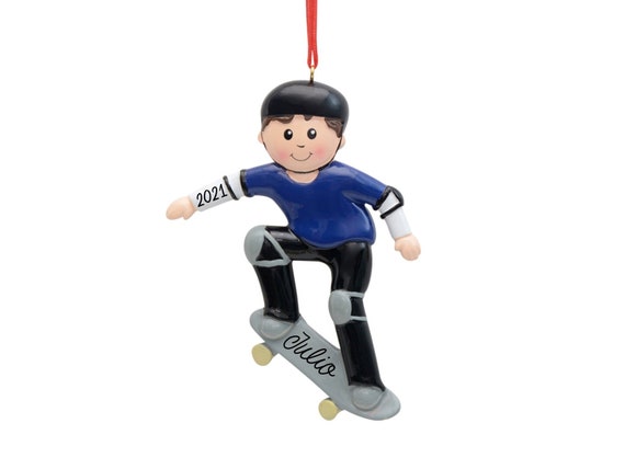 Skateboard Ornament - Regalo de patineta para hombres niños niño, adorno  personalizado de Navidad personalizado, regalo de adorno de adorno para