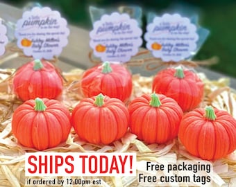 Mini Pumpkin Soap Favors - Pumpkin Baby Shower Favors Little Pumpkin Soap Baby Shower Fall Bridal Shower Pumpkin Party Favor