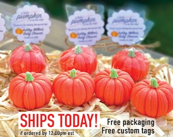 Pumpkin Soap Favors - Mini Pumpkin Baby Shower Favors Little Pumpkin Soap Baby Shower Fall Bridal Shower Pumpkin Party Favor