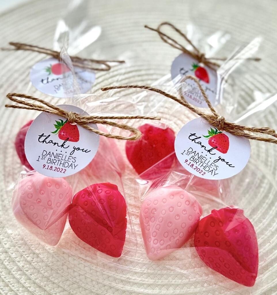 Strawberry Soap Party Favors Baby Shower Berry First 1st Etsy