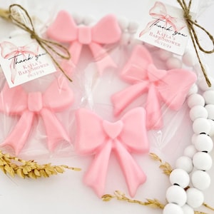 Bow Soap Favors - Pink Baby Shower Girl Party Decor, Bridal Birthday Bulk Guest Gifts bild 2