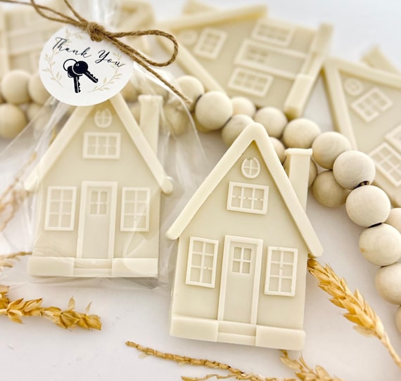 House Shaped Soap Gifts - Real Estate Gift, Housewarming Marketing, Closing Day Client Personalized Bulk