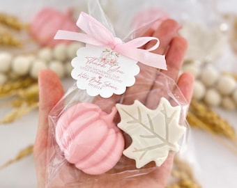 Scented Pumpkin Soap Favors - Bulk Baby Shower Guest Gifts, Fall Pink Girl, Bridal Party