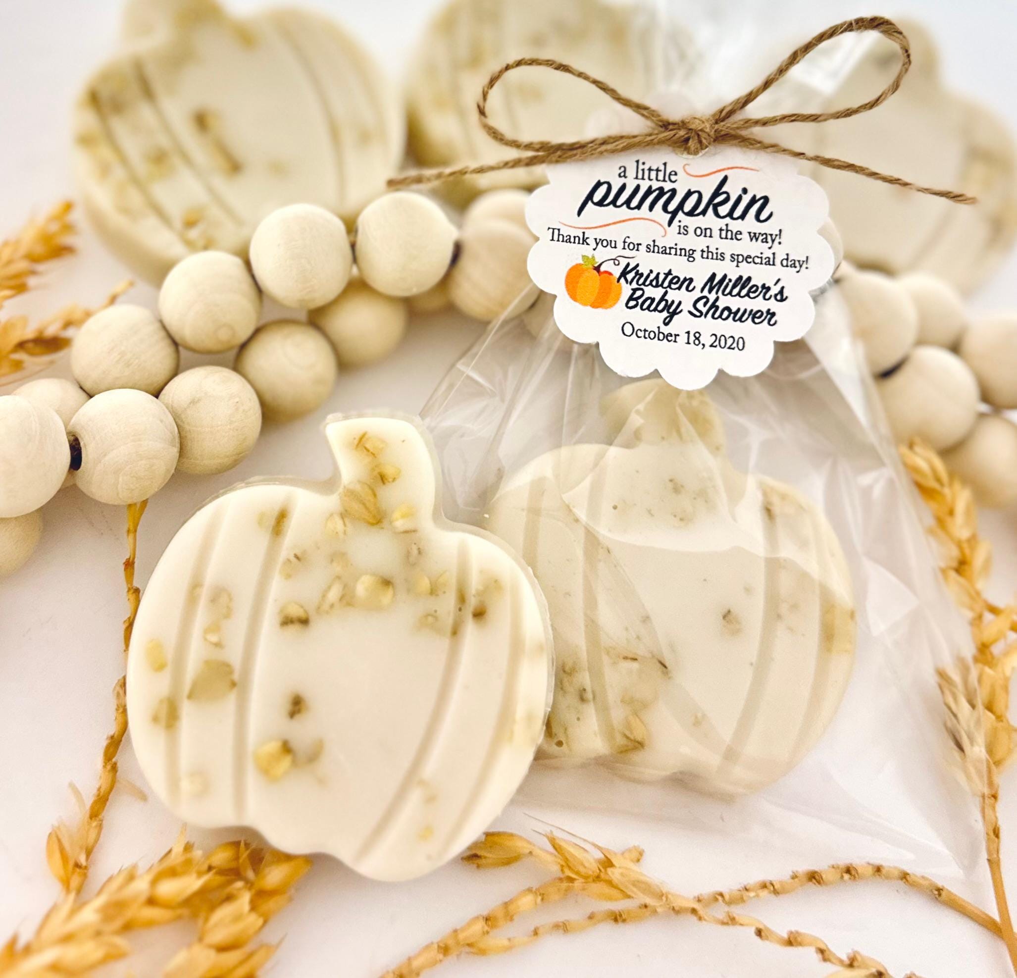Honey Oatmeal Pumpkin Soaps - Pumpkin Baby Shower Favors, Fall Bridal Wedding Party in Love, Thanksgiving Thank You on Way Guest Gift Decor