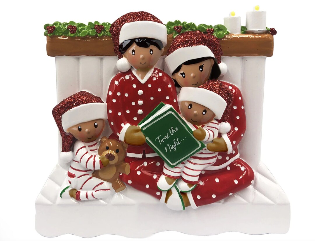 Family Christmas Ornament Family of 3 4 5 Ornament With Pet Dog ...