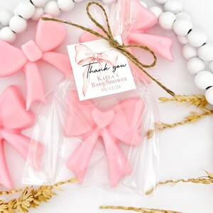 Bow Soap Favors - Pink Baby Shower Girl Party Decor, Bridal Birthday Bulk Guest Gifts bild 4