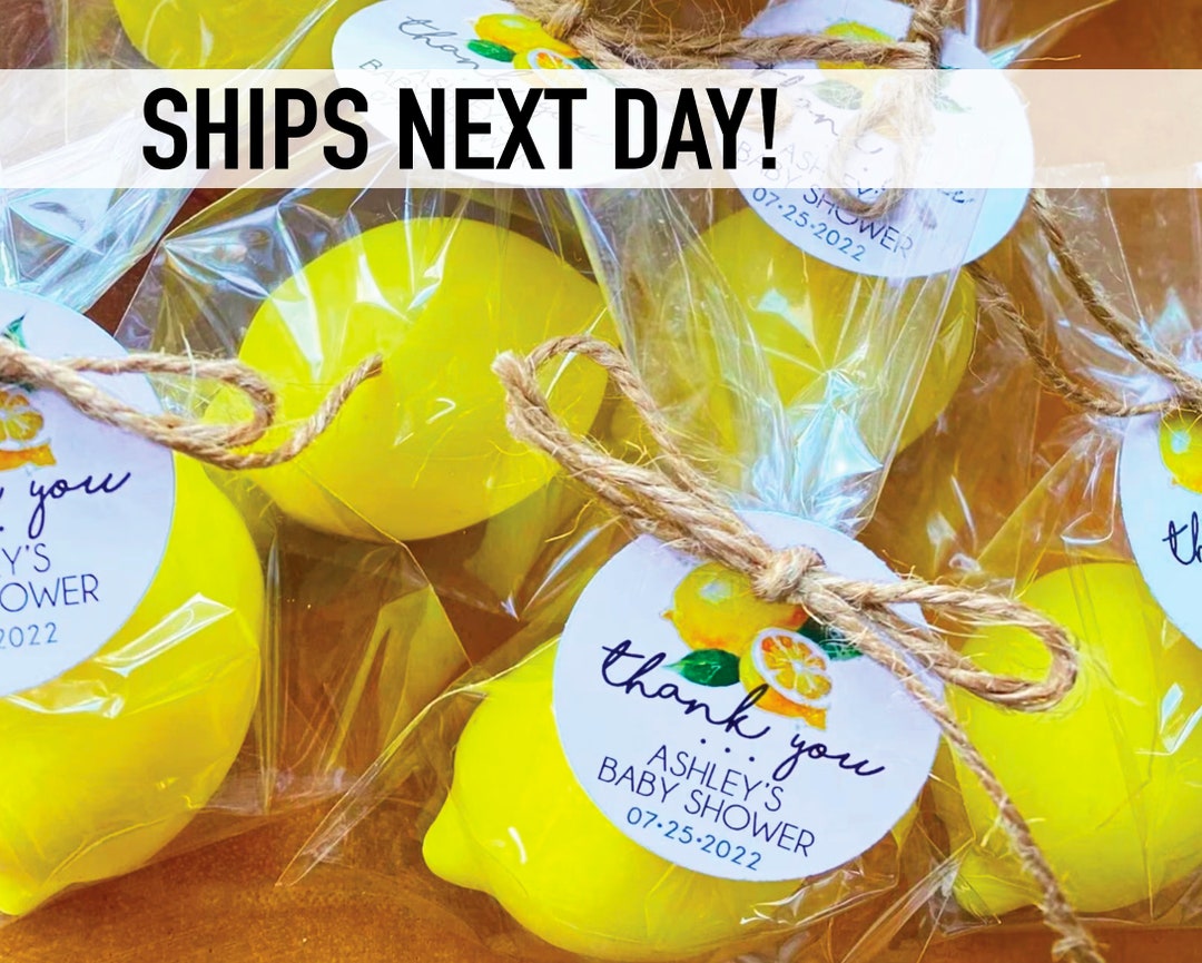 Lemon Soap Bridal Shower Favors Lemon Baby Shower Decor Boy Girl, LEMON