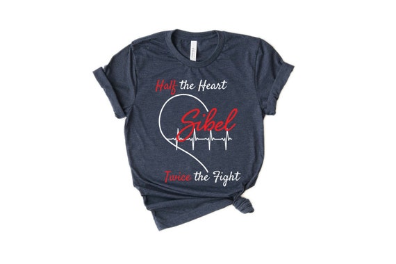 Short-Sleeve T-Shirt Congenital Heart Defect Awareness Toddler Adult Youth HLHS Half a Heart Twice The Fight CHD Warrior Shirt