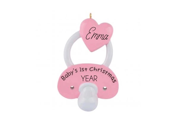 Baby Girl Ornament - Personalized Pink Girl Baby Christmas Ornament Holiday Gift Girl Baby First Christmas Gift Girl Nursery Decor 2025