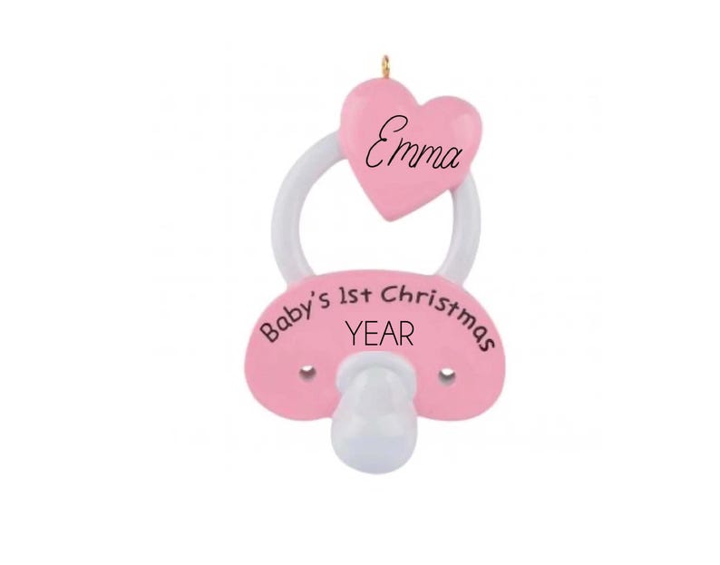 Baby Girl Ornament - Personalized Pink Girl Baby Christmas Ornament Holiday Gift Girl Baby First Christmas Gift Girl Nursery Decor 2025 image 1
