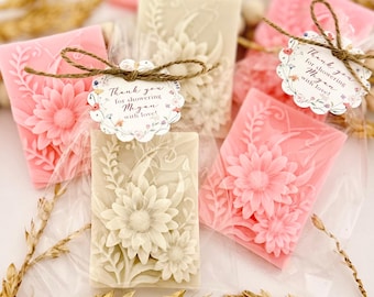Boho Wildflower Soap Favors - Baby Shower Blooming, Garden Party Bridal Bulk Wedding Floral Gifts