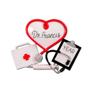 Healthcare Ornament - Personalized Physician RN Nurse Assistant Medical Christmas Gift 2025, Unique Stocking Stuffers