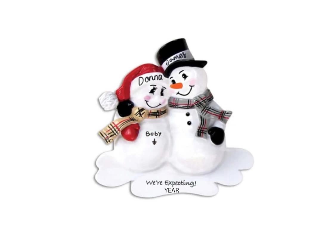 Snow Family Expecting Personalized Christmas Ornament - Pregnant 2025 ...