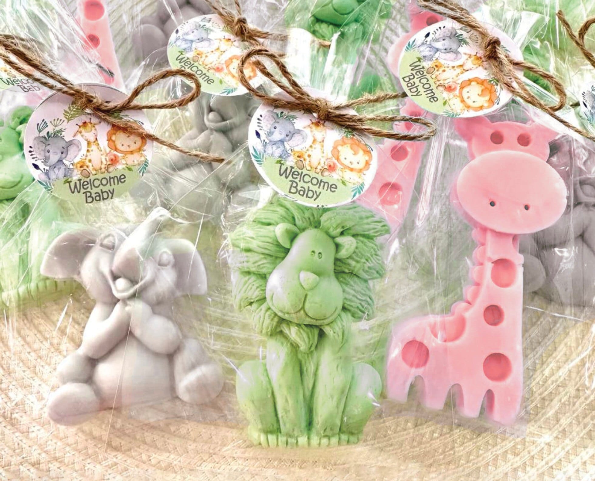 Zhanmai 100 Sets Safari Baby Shower Favors Includes Bamboo