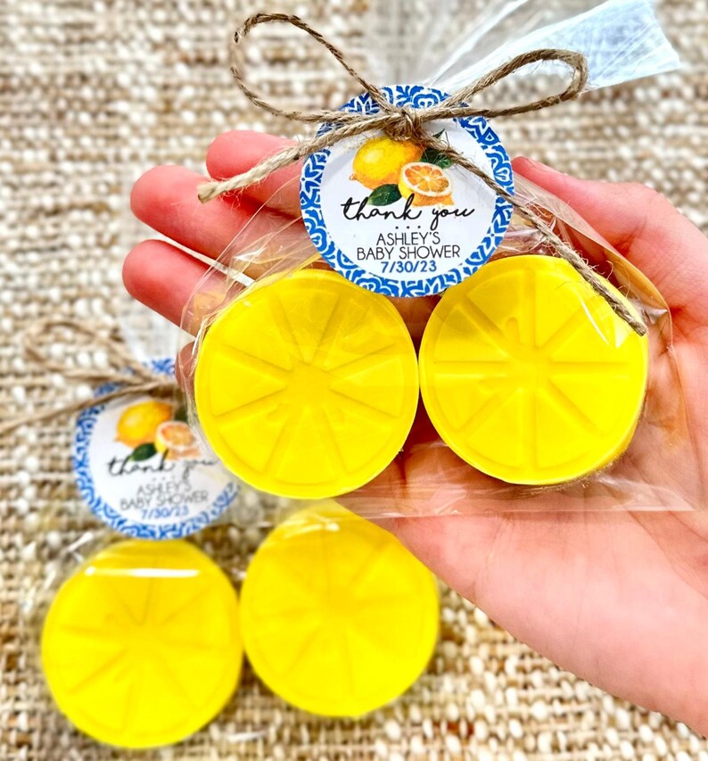 Lemon Soap Favors -- Bridal Shower Baby Theme Party Decor Summer She ...
