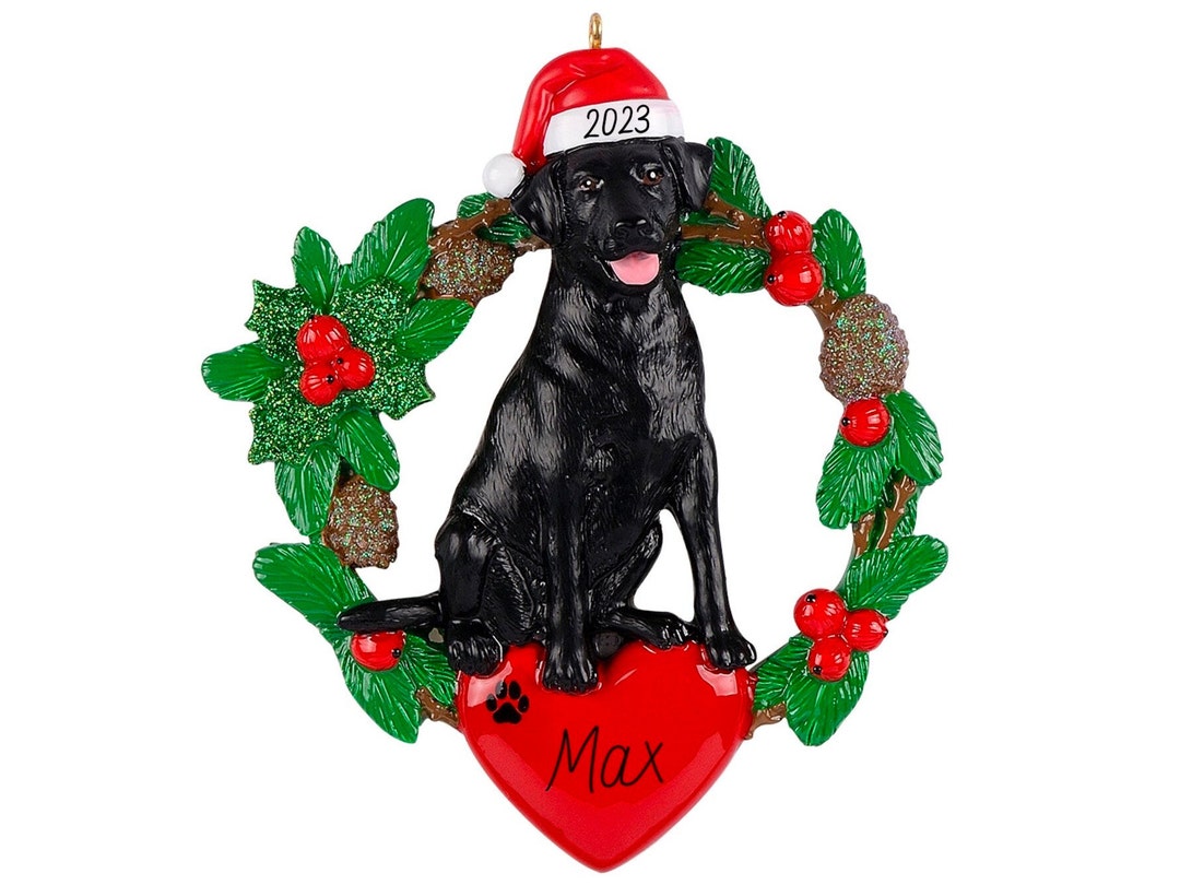 Black Dog Ornament Pet Labrador Retriever Rottweiler Great Etsy