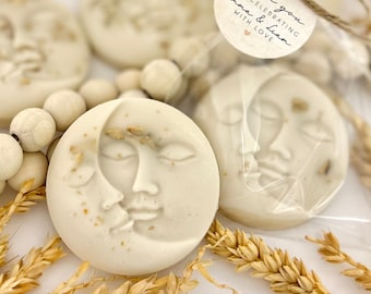 Recuerdos de jabón celestial de avena: decoraciones para fiestas de bienvenida de bebés, despedidas de soltera y bodas.
