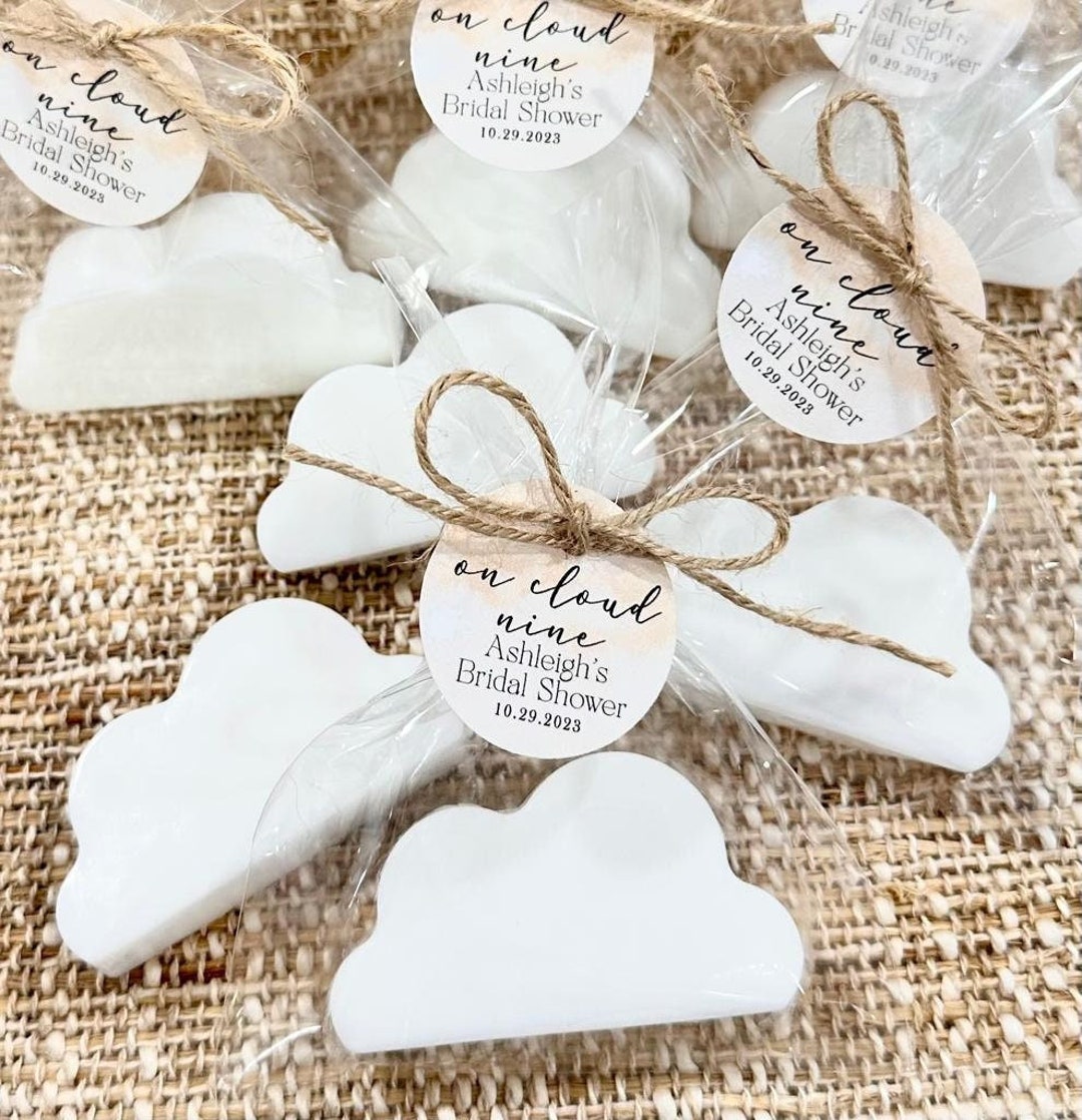 Elegant Cloud Soap Favors on Cloud Nine 9 Bridal Shower Gift for Guest Bulk She is Over the Moon Baby Decor up in Air Sky Balloon Birthday