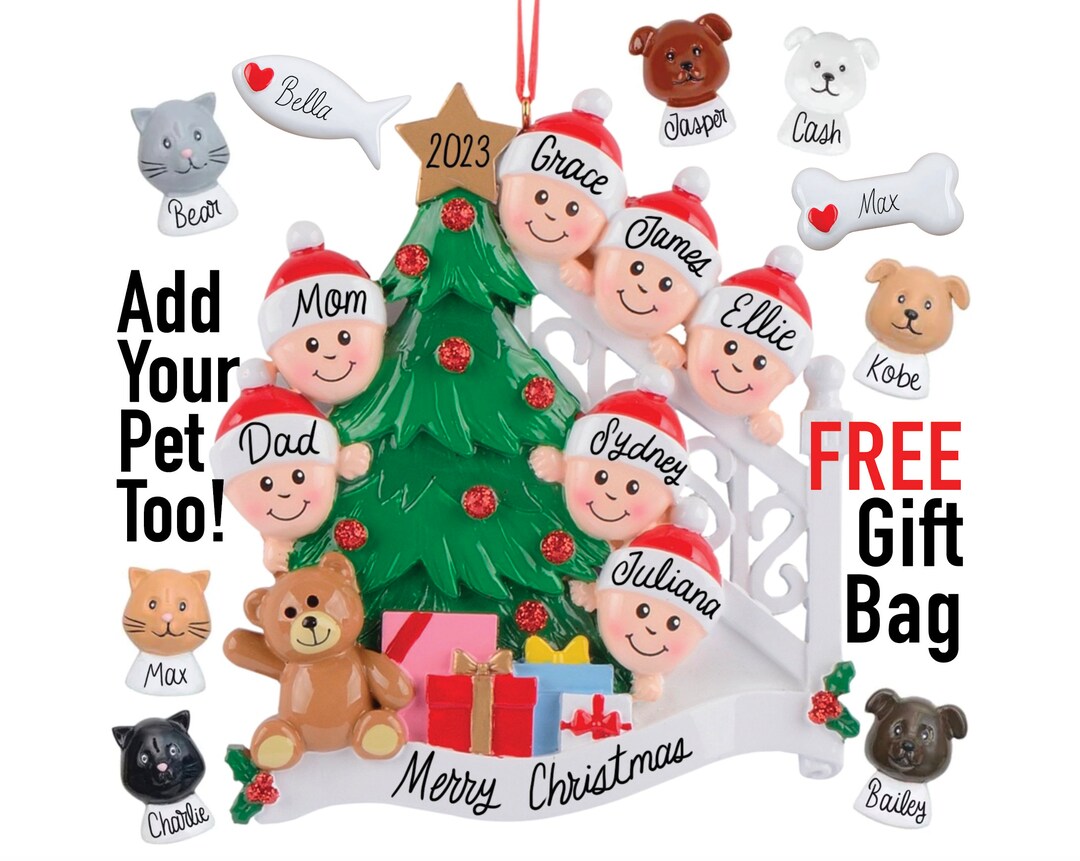 2023 Personalized Family Christmas Ornaments Gift Custom Family With