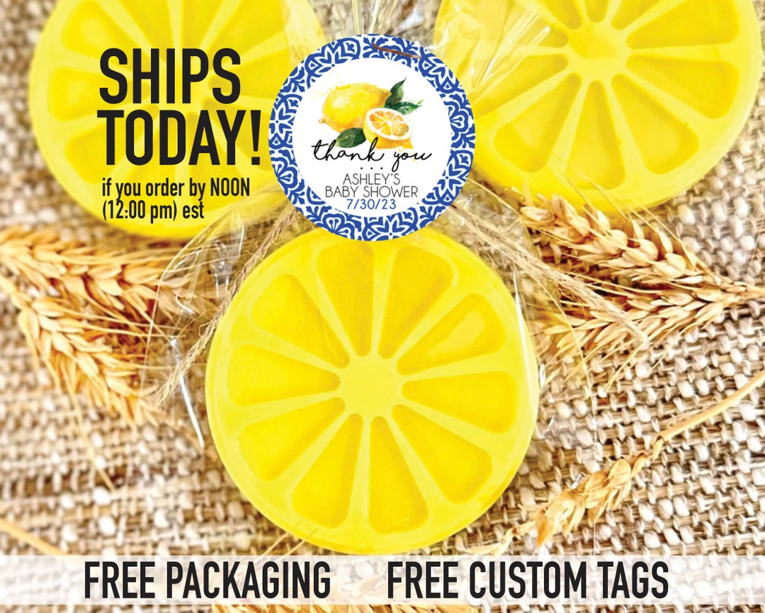 Lemon Soap Favors - Main Squeeze Bridal Shower Decor, Baby Sprinkle ...