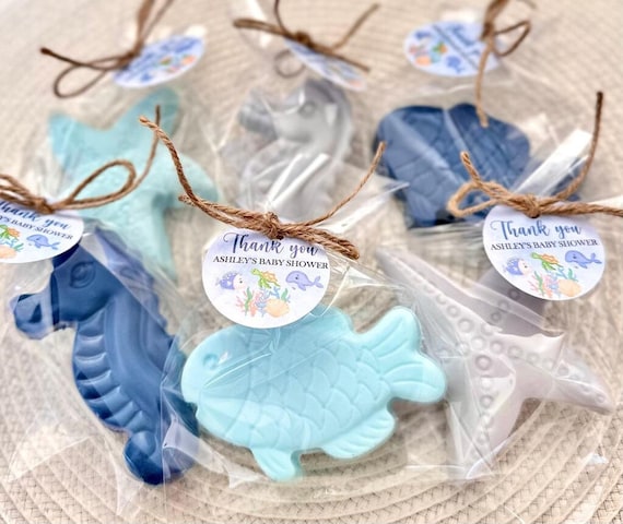 Ocean Themed Soap Favors Under the Sea Baby Shower Favor Nautical Decoration  Baby Boy Birthday Gift Sea Creature Animal Fish Star Seahorse 