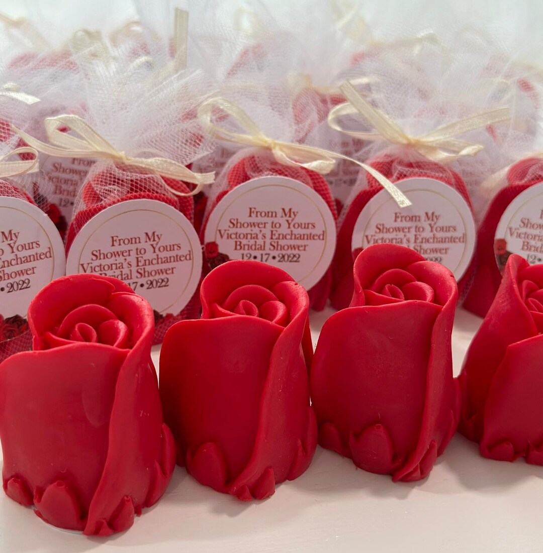 Rose Soap Favors Wedding Bulk Soap Bridal Shower Etsy