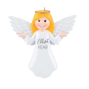 Angel Girl Ornament - Personalized Angel Ornament, Kids Custom Christmas Ornament, Dove Angel Ornament, Mini Angel Decoration - 2025