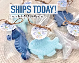 Ocean Themed Soap Favors - Under the Sea Baby Shower Favor Nautical Decoration Baby Boy Birthday Gift Sea Creature Animal Fish Star Seahorse