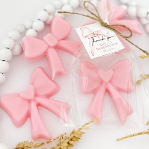 Bow Soap Favors - Pink Baby Shower Girl Party Decor, Bridal Birthday Bulk Guest Gifts bild 5