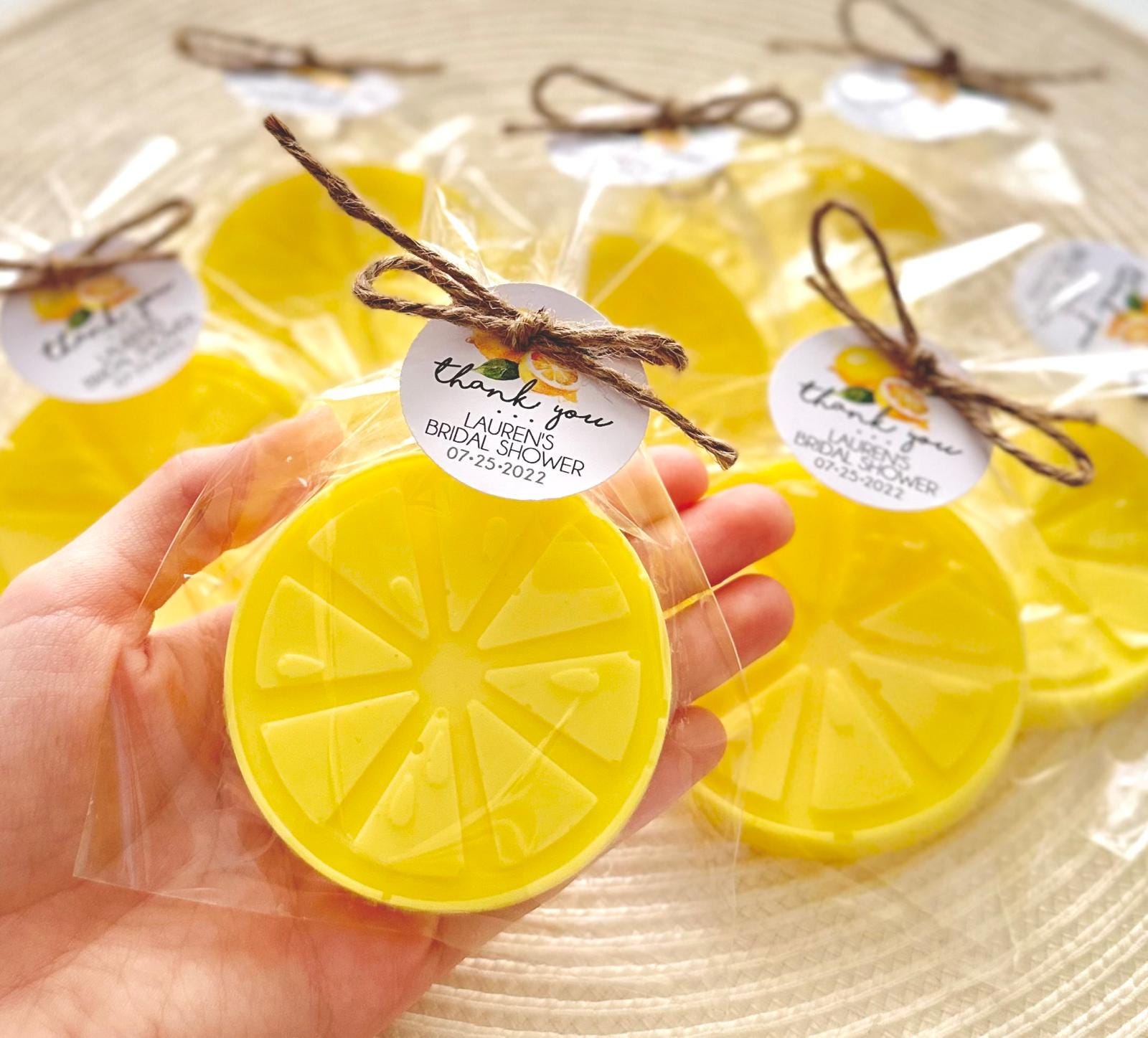 Scented Lemon Soap Bulk Favors - Bridal Shower, Baby Decor, Party ...