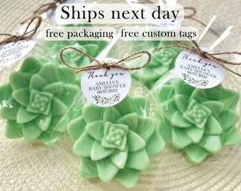 Succulent Soap Favors --- Bridal Shower Favors, Baby Shower Favors, Succulent Party Favors, Rustic Bridal Baby Shower Wedding Birthday Decor