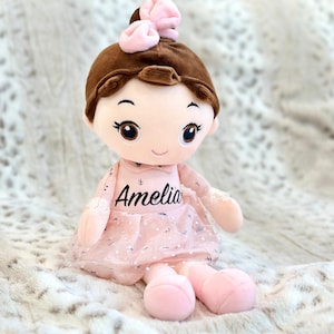 Doll Baby Girl Gift Personalized Gifts For Kids Girls, Personalized Baby Gifts For Girl Personalized Doll Rabbit Newborn Girl Gift Custom image 9