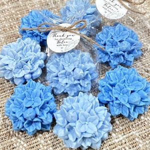 Hydrangea Soap Favors Bridal Shower Gift for Guests in Bulk, Dusty Something Blue Before I Do Bride Crew Wedding Flower, Baby Party Decor image 3