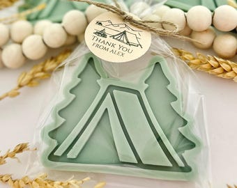 Camping Soaps Party Favors - Tent Bachelorette Bridal Shower Decorations, Camp Adventure Birthday Baby Shower