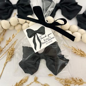 Black Bow Soap Party Favors - Bridal Shower Favors, She&#39;s Tying the Knot Wedding, Guest Thank You Gift, Graduation Birthday Baby Shower Idea