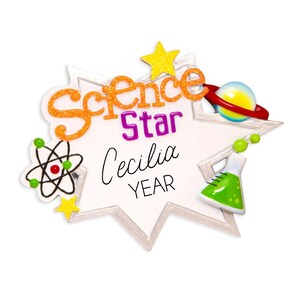 Science Christmas Ornament - Kids Chemistry Physics Space Technology, Scientist Personalized 2025 Gifts