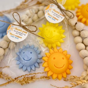Sun Soap Favors - Son Baby Shower Party Decorations, Boho Blue Boy First Trip Gifts