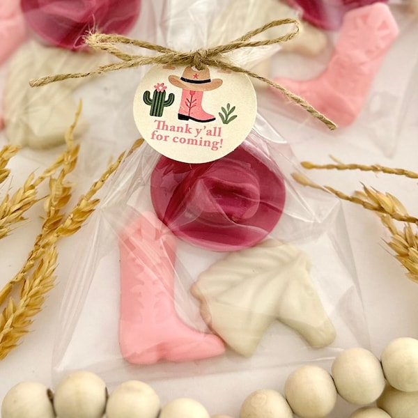 Pink Cowgirl Soap Favors - Western Disco Party Bridal Shower Gift Bachelorette  Baby Rodeo Birthday