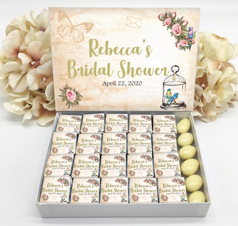 Custom Chocolate Box bridal shower favors bridal shower gift Etsy